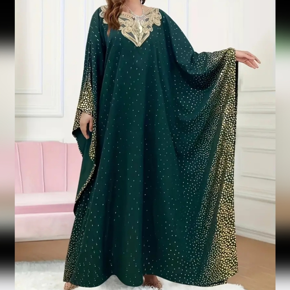Moroccon Kaftan maxi Dress light weight Dubai abaya muslim hijabi dress
